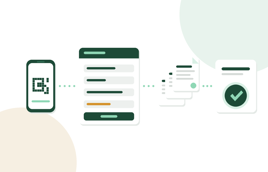 Ilustrație: drumul de la telefon la certificat